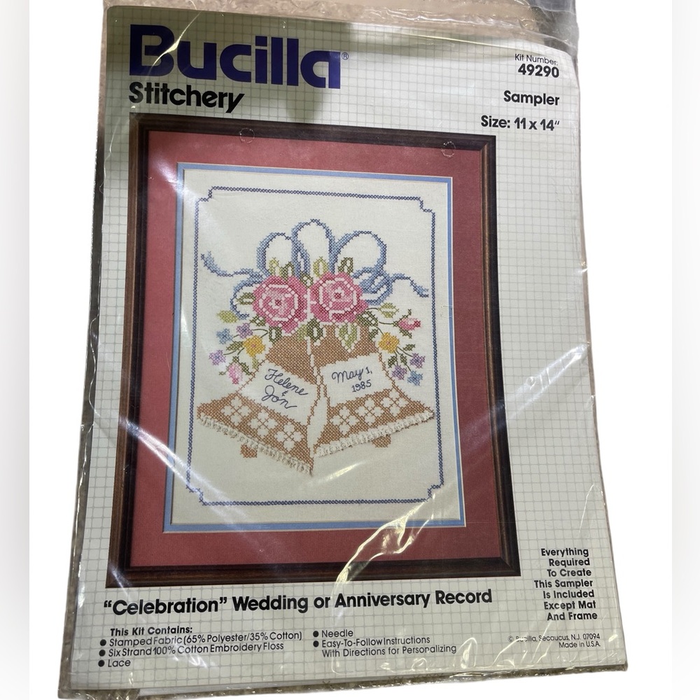 Bucilla Wedding Or Anniversary Cross Stitch Kit